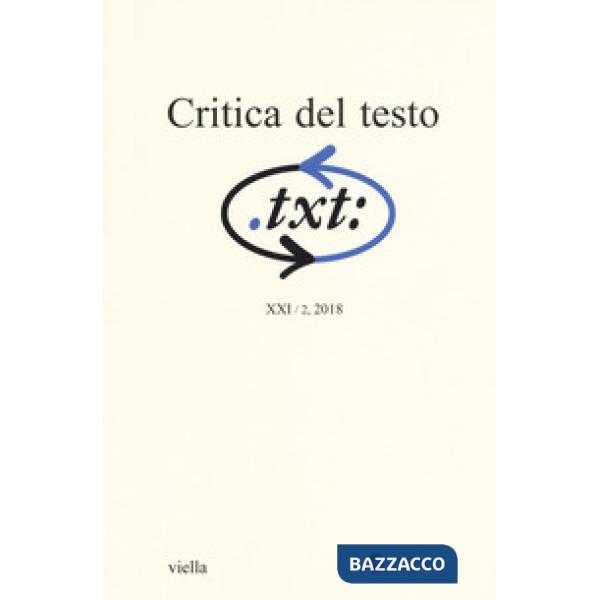 Critica del testo (2018). Vol. 2