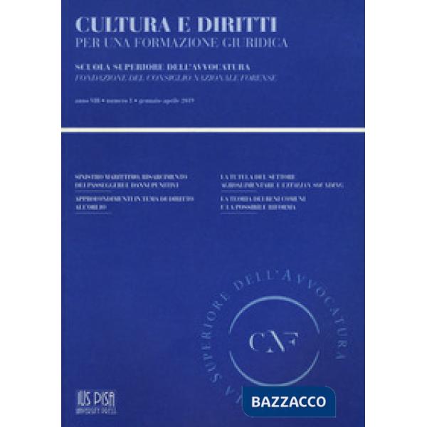 Cultura e diritti. Per una formazione giuridica (2019). Vol. 1: Gennaio-Aprile