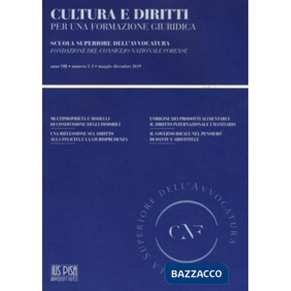 Cultura e diritti. Per una formazione giuridica. Vol. 2-3: Maggio-Dicembre