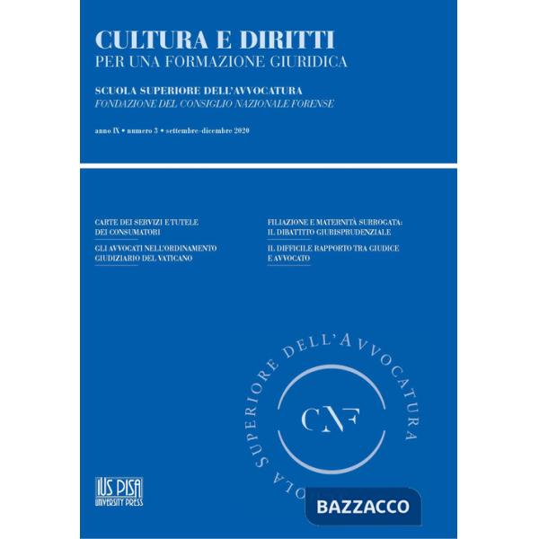 Cultura e diritti. Per una formazione giuridica (2020). Vol. 3