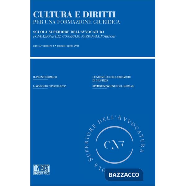 Cultura e diritti. Per una formazione giuridica (2021). Vol. 1