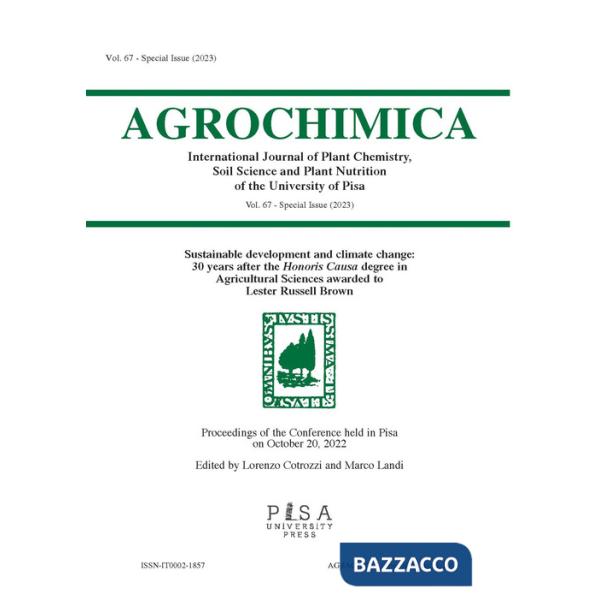 Agrochimica (2022). Vol. 67: Special issue