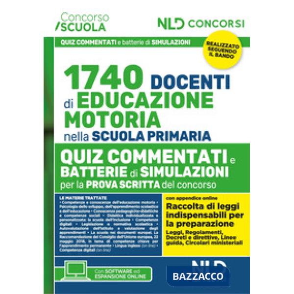 Concorso 1740 docenti educazione motoria nella scuola primaria. Quiz commentati con batterie di simulazioni