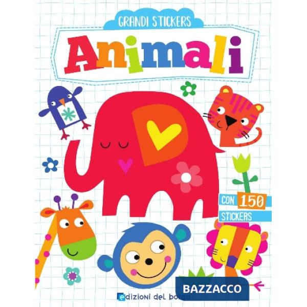 Animali. Grandi stickers. Con adesivi