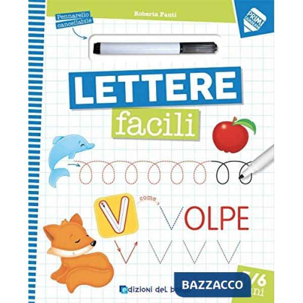 Lettere facili. Con pennarello cancellabile