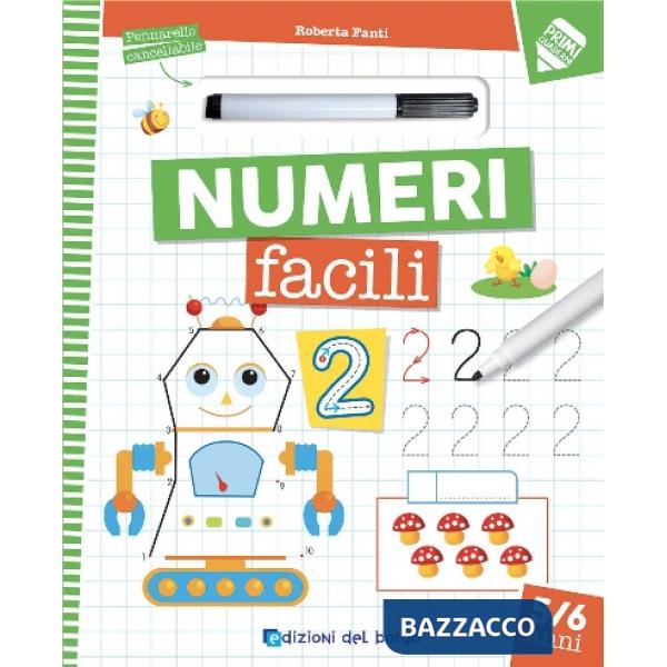 Numeri facili. Con pennarello cancellabile