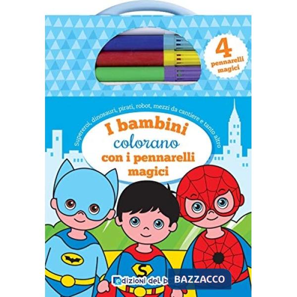 Bambini colorano con i pennarelli magici. Con 4 pennarelli magici (I)