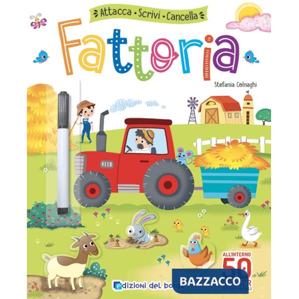 Fattoria. Attacca, scrivi, cancella. Con adesivi. Con pennarello cancellabile