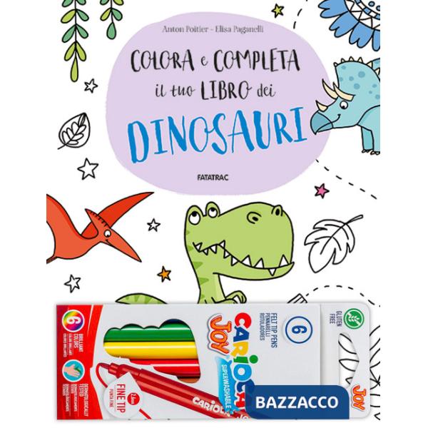 Colora e completa il tuo libro dei dinosauri