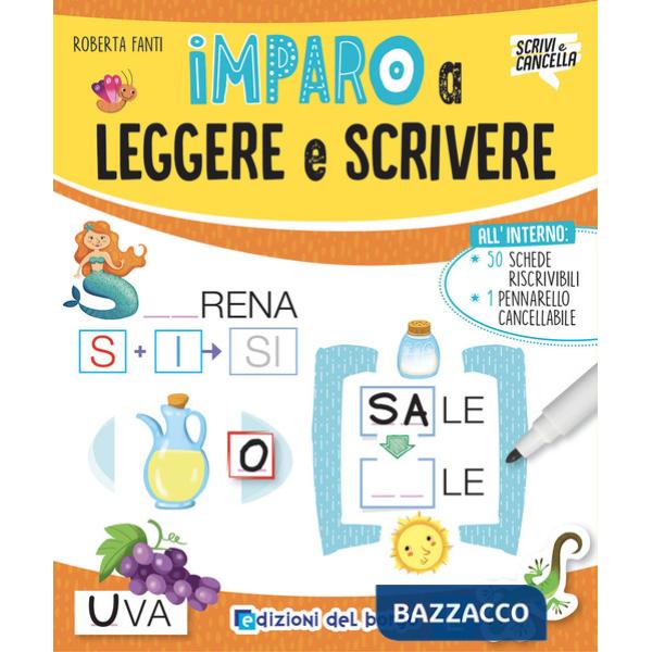 Imparo a leggere e scrivere. Ediz. a colori. Con pennarello cancellabile