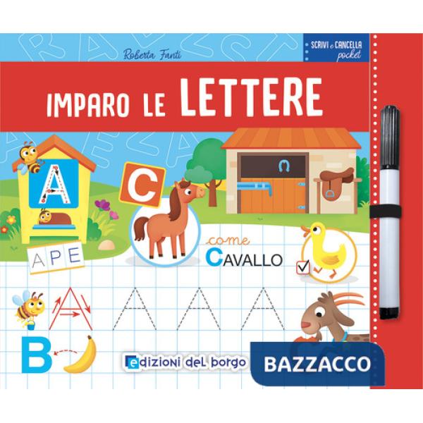 Imparo le lettere. Scrivi e cancella pocket. Ediz. a colori. Ediz. a spirale. Con pennarello