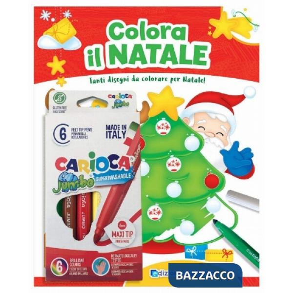 Colora il Natale. Tanti disegni da colorare per Natale! Ediz. a colori. Con 10 pennarelli