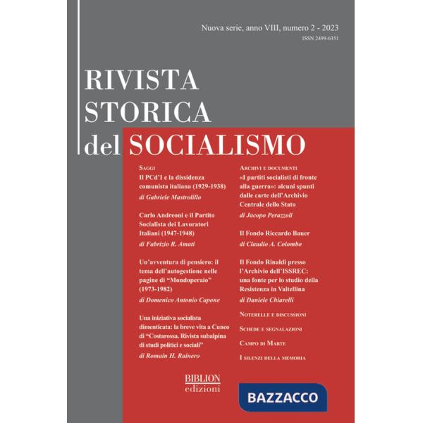 Rivista storica del socialismo (2023). Vol. 2