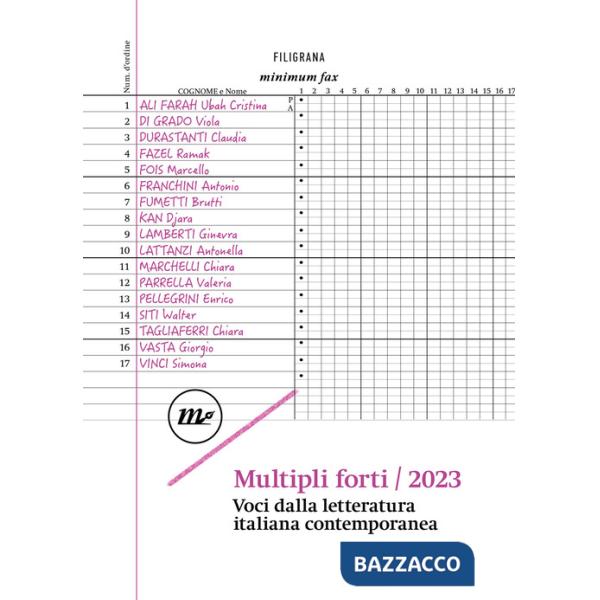 Multipli forti. Voci dalla letteratura italiana 2023
