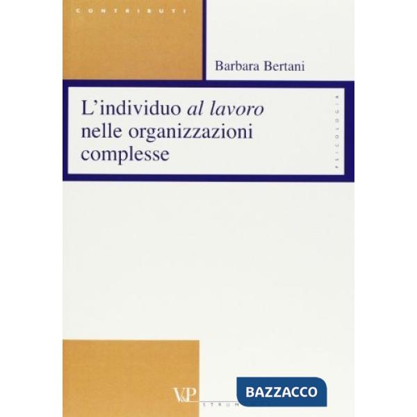 Individuo al lavoro nelle organizzazioni complesse (L')