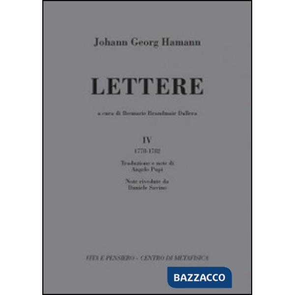 Lettere. Vol. 4: (1778-1782)