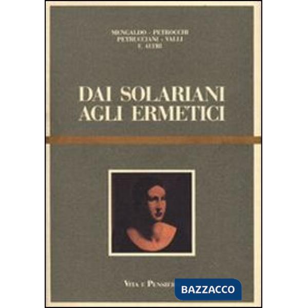 Dai solariani agli ermetici. Studi sulla letteratura italiana degli anni Venti e Trenta