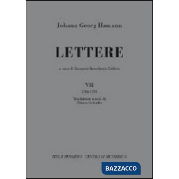 Lettere. Vol. 7: 1786-1788