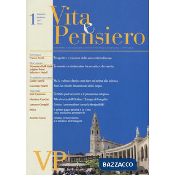 Vita e pensiero (2017). Vol. 1