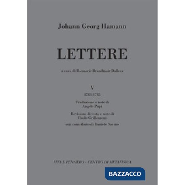 Lettere. Vol. 5: (1783-1785)