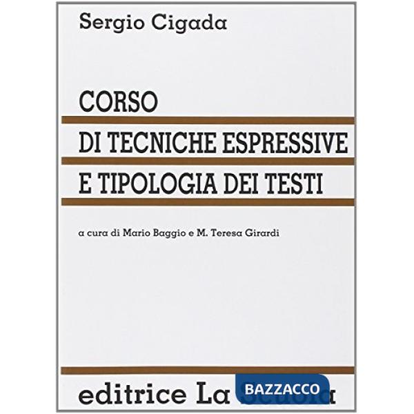 CORSO DI TECNICHE ESPRESSIVE E TIPOLOGIA DEI TESTI
