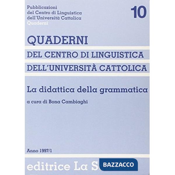 DIDATTICA DELLA GRAMMATICA