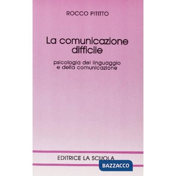 COMUNICAZIONE DIFFICILE. PSICOLOGIA DELLINGUAGGIO E DELLA COMUNICAZION