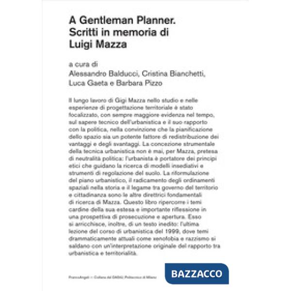 Gentleman planner. Scritti in memoria di Luigi Mazza (A)