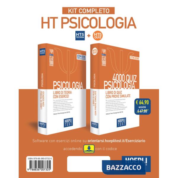 HOEPLI TEST. PSICOLOGIA. KIT COMPLETO: LIBRO DI TEORIA CON ESERCIZI