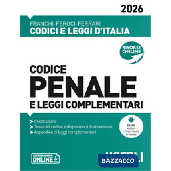 Codice penale e leggi complementari 2026. Nuova ediz.