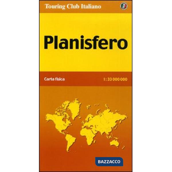 Planisfero. Carta fisica 1:33.000.000
