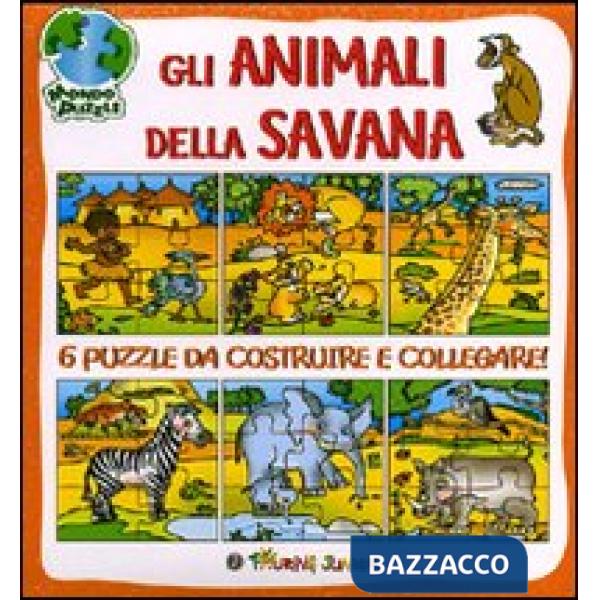 Animali della savana. Libro puzzle (Gli)