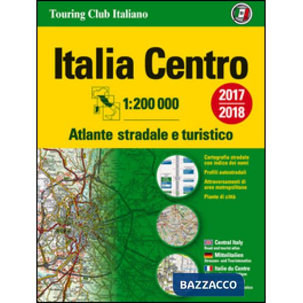 Atlante stradale Italia Centro 1:200.000. Ediz. multilingue