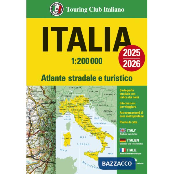 Italia. Atlante stradale e turistico 1:200.000. Ediz. multilingue