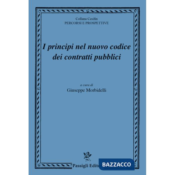 Principi nel nuovo codice dei contratti pubblici (I)