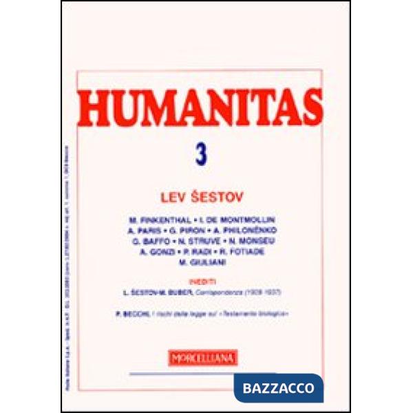 Humanitas (2009). Vol. 3: Lev Sestov