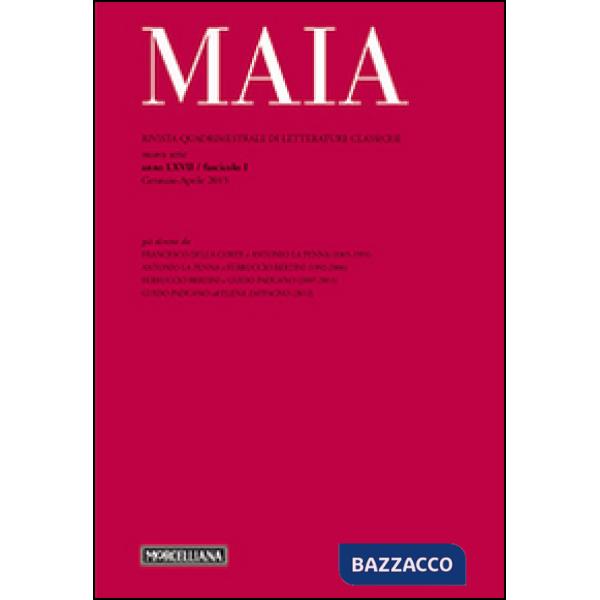 Maia. Rivista di letterature classiche (2015). Vol. 1
