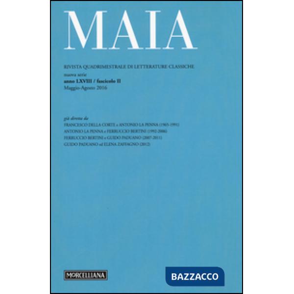 Maia. Rivista di letterature classiche (2016). Vol. 2