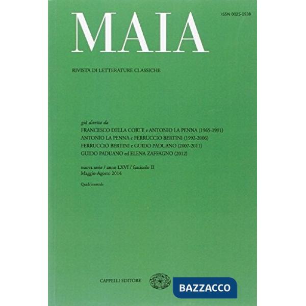 Maia. Rivista di letterature classiche (2014). Vol. 2