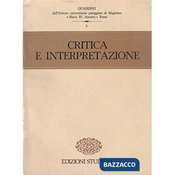 Critica e interpretazione