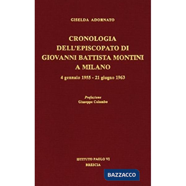 Cronologia dell'episcopato di Giovanni Battista Montini a Milano. 4 gennaio 1955
