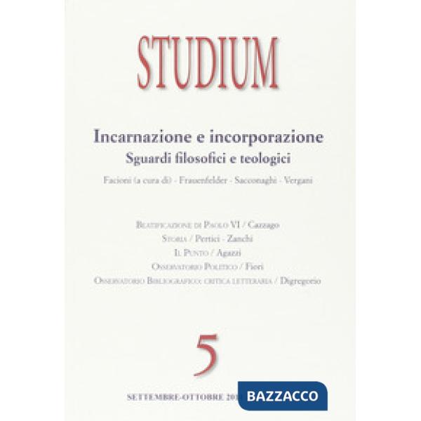Studium (2014). Vol. 5: Incarnazione e incorporazione
