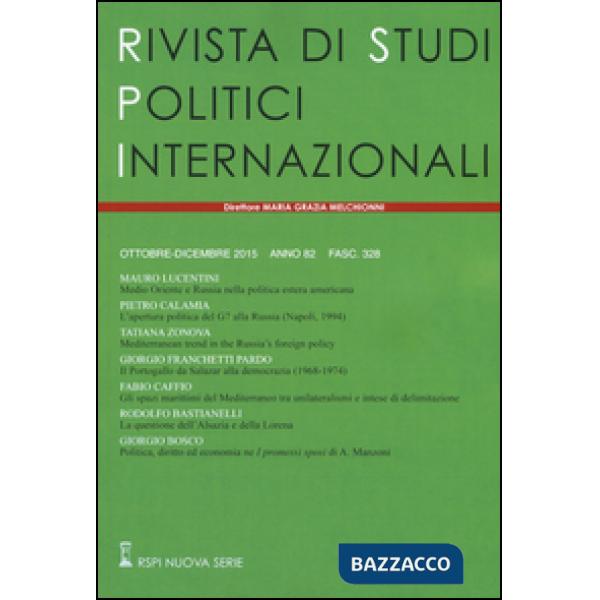 Rivista di studi politici internazionali (2015). Vol. 4