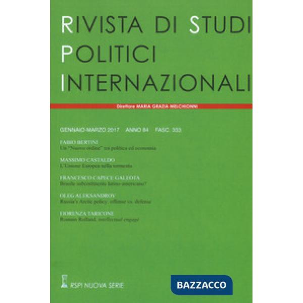 Rivista di studi politici internazionali (2017). Vol. 1