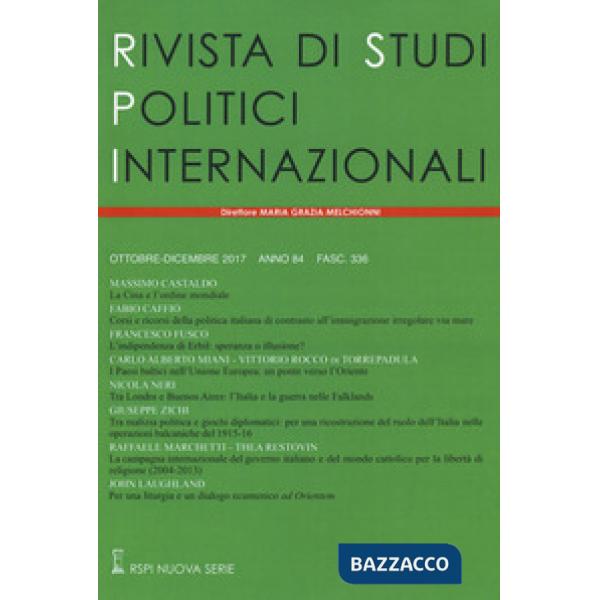 Rivista di studi politici internazionali (2017). Vol. 4