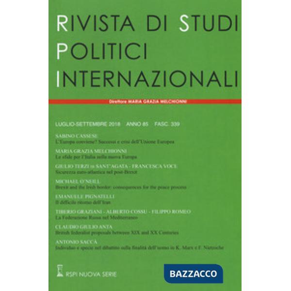 Rivista di studi politici internazionali (2018). Vol. 3