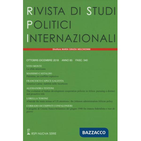 Rivista di studi politici internazionali (2018). Vol. 4