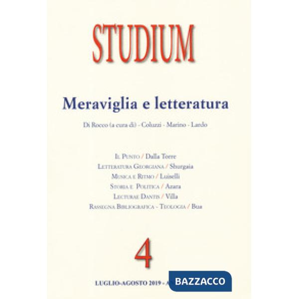 Studium (2019). Vol. 4: Meraviglia e letteratura