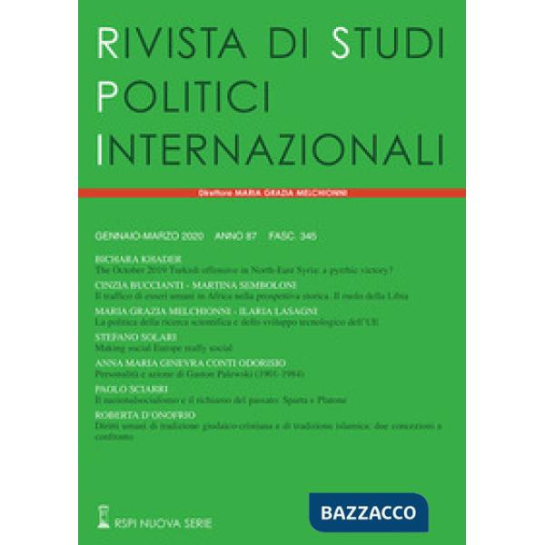 Rivista di studi politici internazionali (2020). Vol. 1