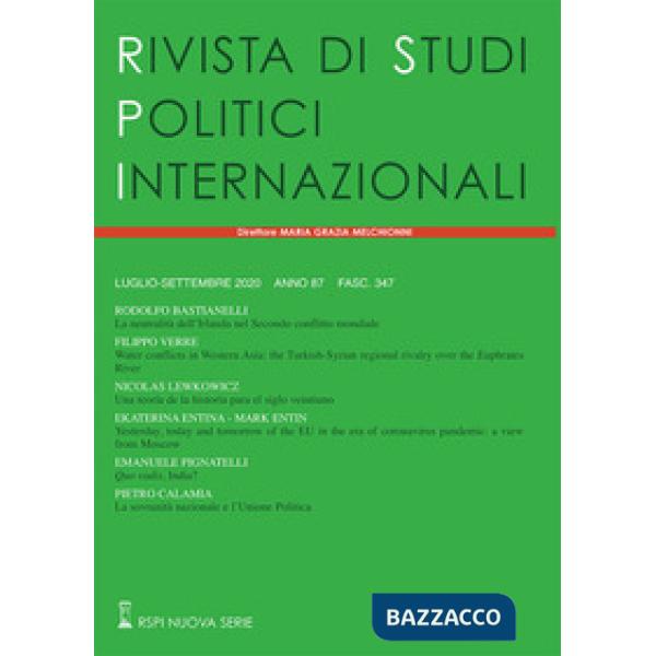 Rivista di studi politici internazionali (2020). Vol. 3